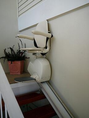 MediTek Outdoor Stairlift ready for use